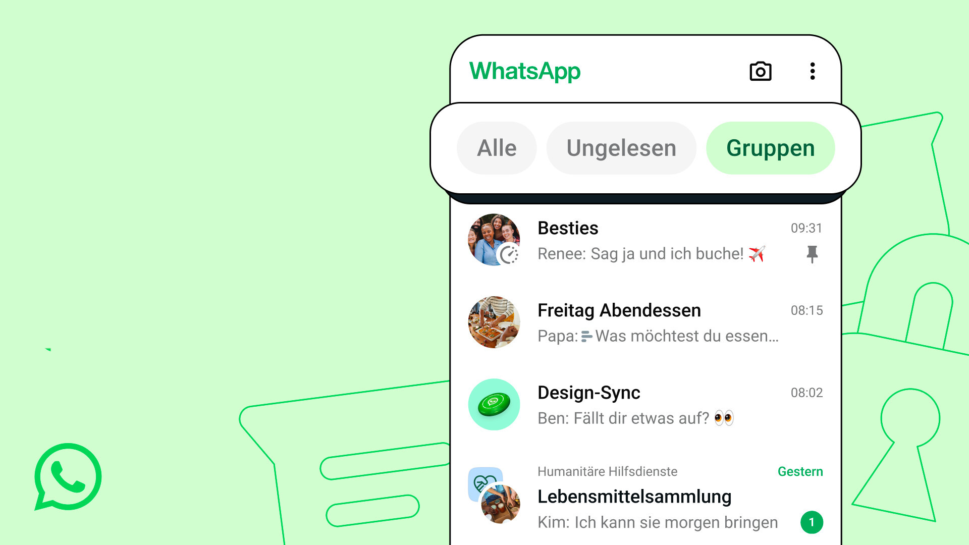 Nachrichten schneller finden: WhatsApp führt Chatfilter ein